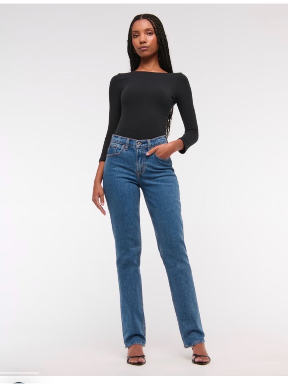Abercrombie Curve Love 90s Straight Jeans (Mid Rise)